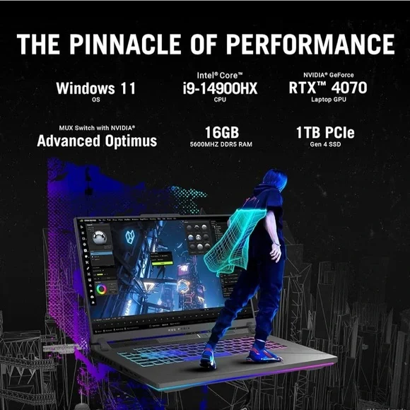 Rog Astrid G 16 volt green/ Eclipse Gray gaming laptop
